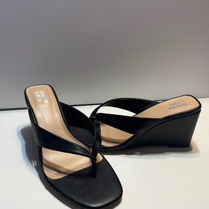 Bleecker & Bond Black Wedge Sandal